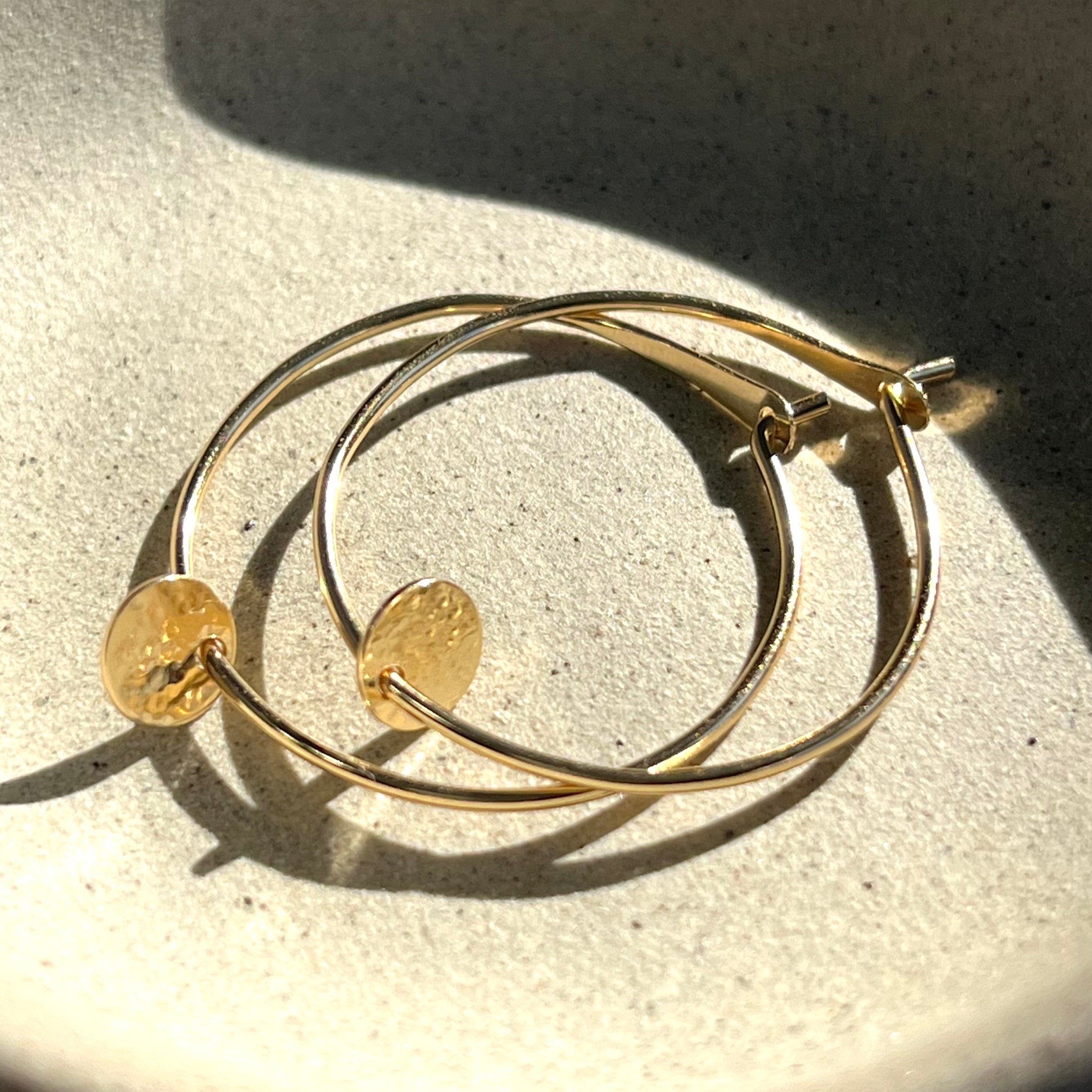 Nickel free gold 2024 hoop earrings