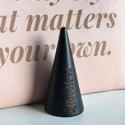 Effortless Engraved Ring Cone - Customizable Message