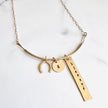 Personalized Gold Bar Necklace - Customizable Charm Necklace