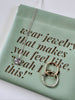 Mint Green Leatherette Jewelry Pouch with Motivational Quote