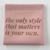 Pink Leatherette Jewelry Pouch with Motivational Quote