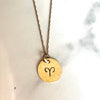 14kt Solid Gold Disc Necklace